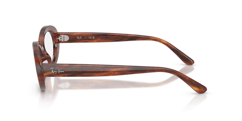 Ray-Ban RX2223V in Striped Havana / Clear (2144) - Alternate View