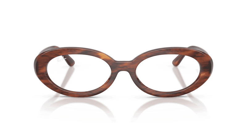Ray-Ban RX2223V in Striped Havana / Clear (2144) - Alternate View