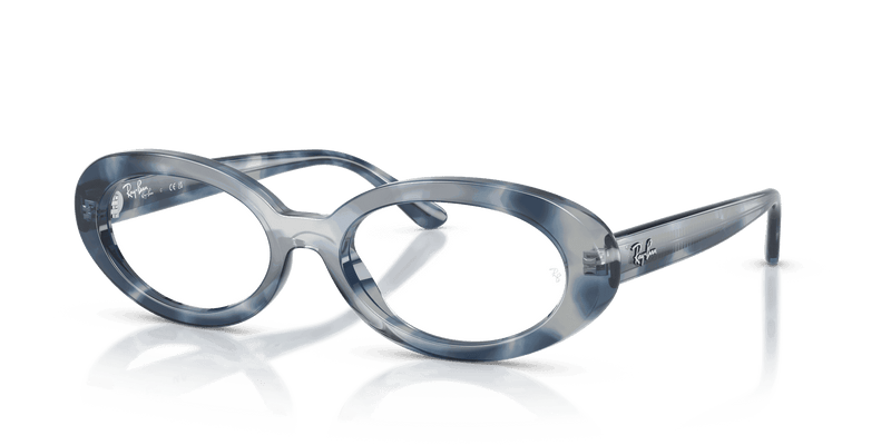 Ray-Ban RX2223V in Opal Blue Havana / Clear (8482) - Alternate View