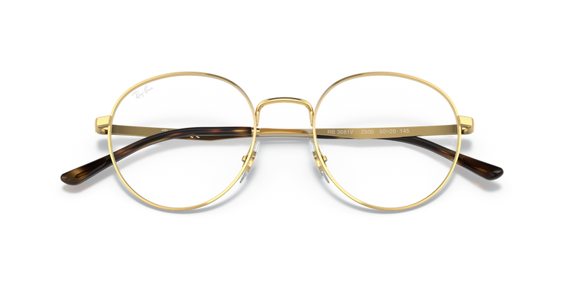 Ray-Ban RX3681V in Arista Gold - Side View