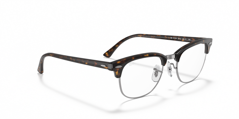 Ray-Ban CLUBMASTER in Dark Havana / Clear (2012) - Alternate View