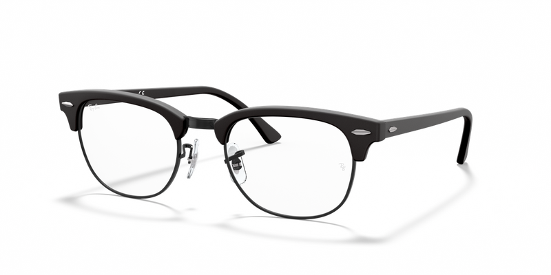 Ray-Ban CLUBMASTER in Black / Clear (2077) - Alternate View