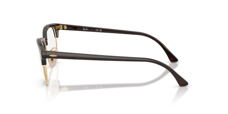 Ray-Ban CLUBMASTER in Red Havana / Clear (2372) - Alternate View