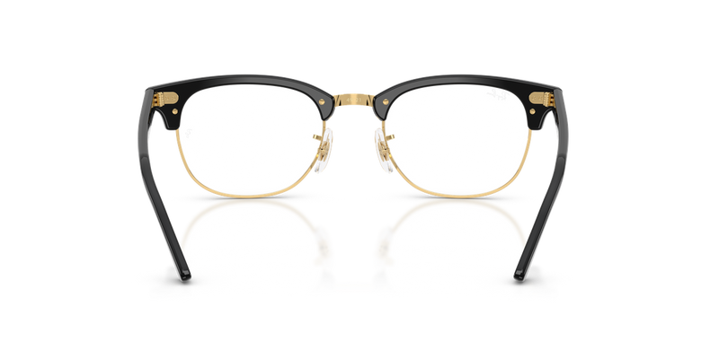 Ray-Ban CLUBMASTER in Black & Gold / Clear (5784) - Alternate View