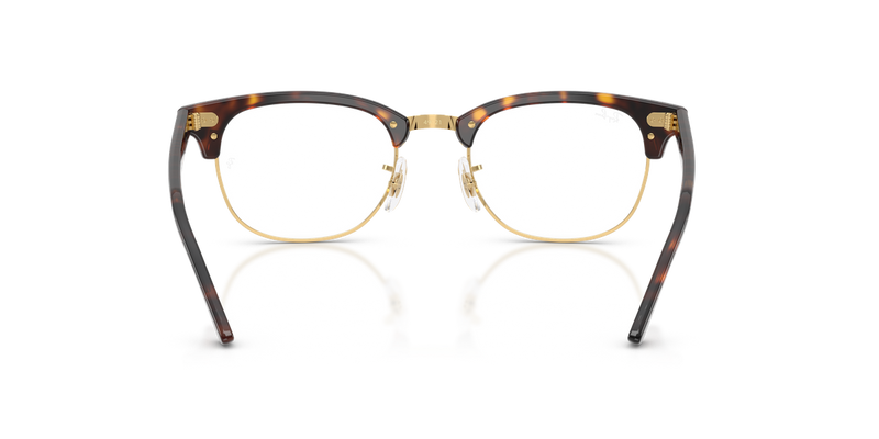 Ray-Ban CLUBMASTER in Havana & Gold / Clear (8287) - Alternate View