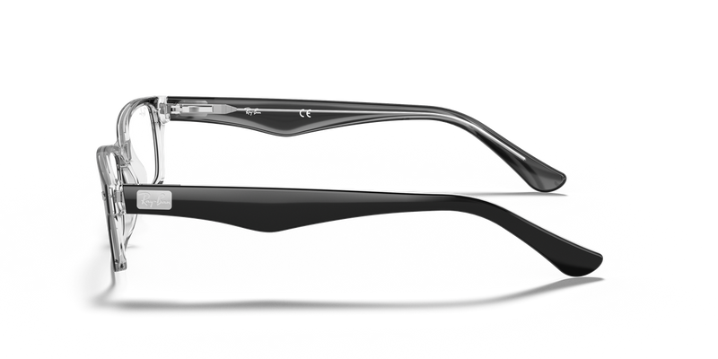 Ray-Ban RX5206 in Black On Transparent / Clear (2034) - Back View