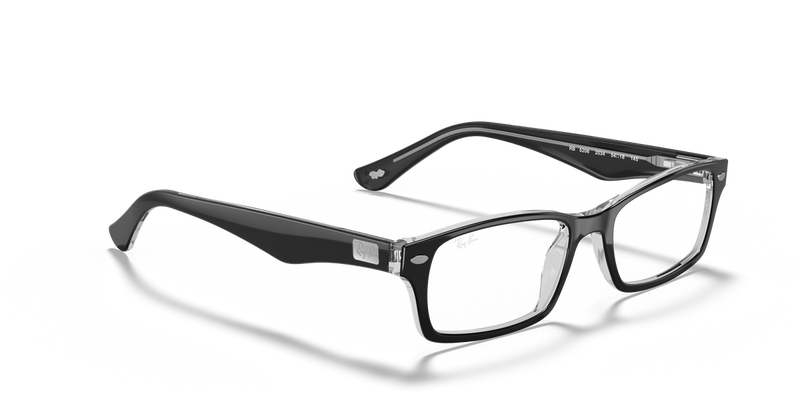 Ray-Ban RX5206 in Black On Transparent / Clear (2034) - Alternate View