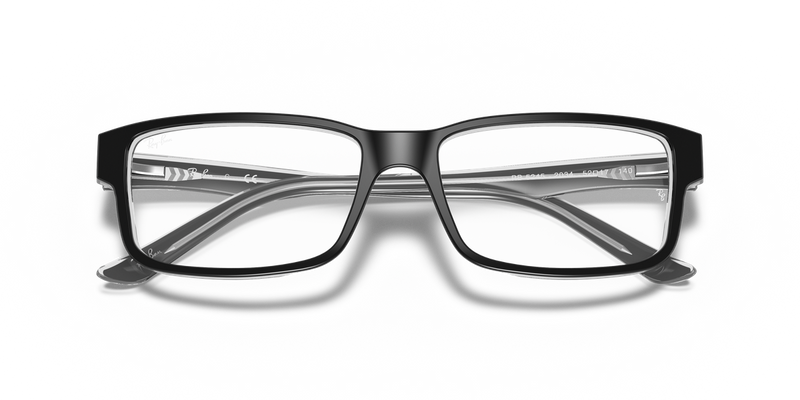 Ray-Ban RX5245 in Black On Transparent - Side View
