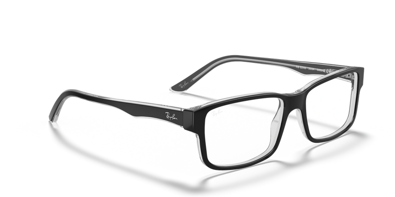 Ray-Ban RX5245 in Black On Transparent - Alternate View