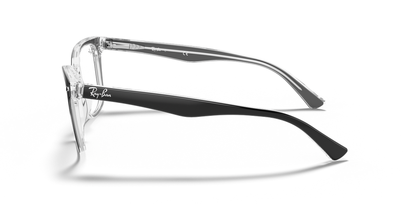 Ray-Ban RX5285 in Black On Transparent - Back View