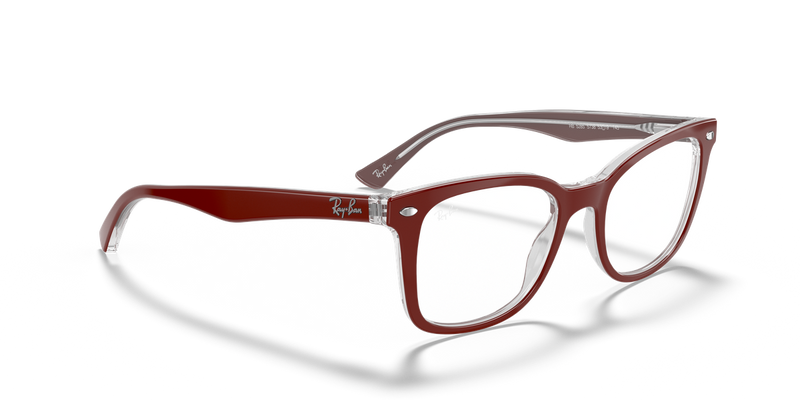 Ray-Ban RX5285 in Bordeaux On Transparent - Alternate View