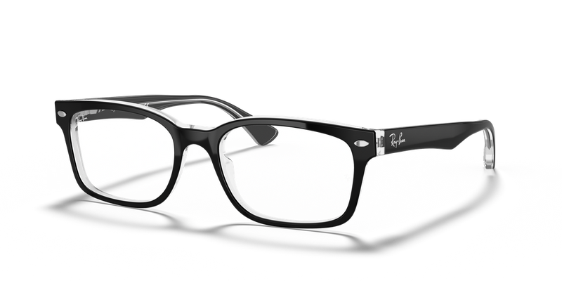 Ray-Ban RX5286 in Black On Transparent - Front View