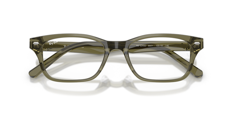 Ray-Ban RX5345D in Transparent Green Olive - Alternate View