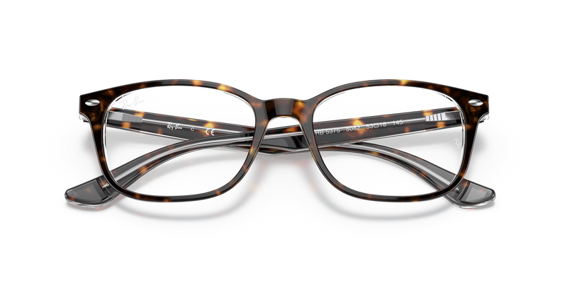 Ray-Ban RX5375 in Havana On Transparent - Alternate View