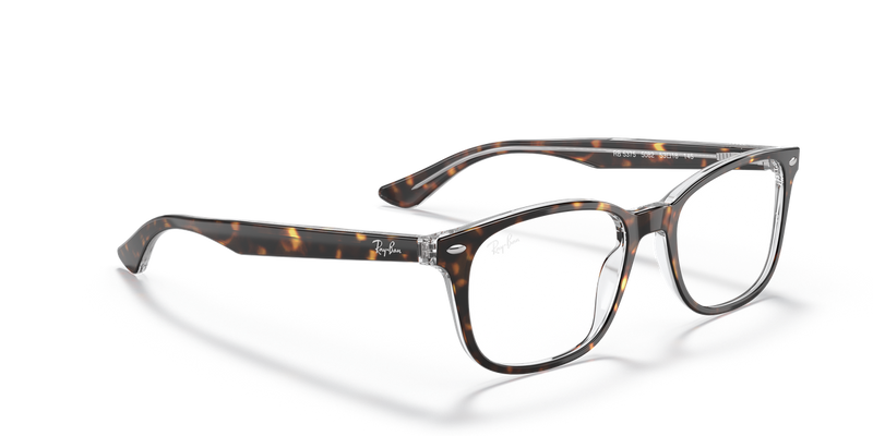 Ray-Ban RX5375 in Havana On Transparent - Alternate View