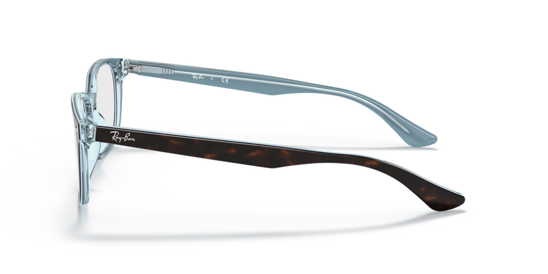 Ray-Ban RX5375 in Havana On Light Blue - Alternate View