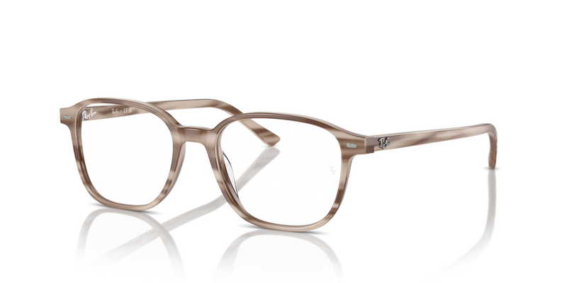 Ray-Ban LEONARD in Striped Beige / Clear (8357) - Alternate View