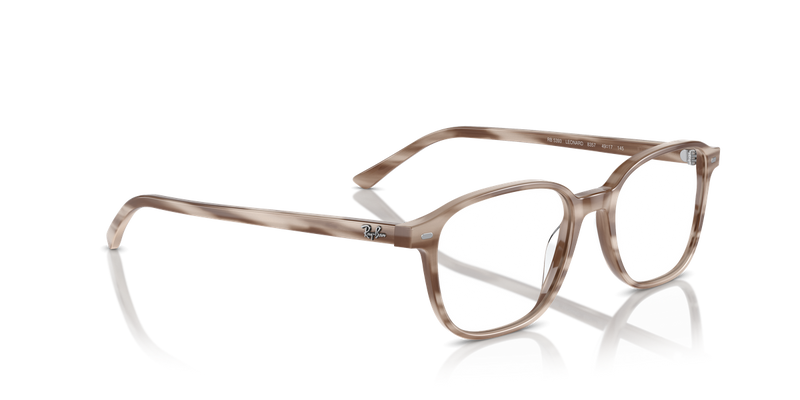 Ray-Ban LEONARD in Striped Beige / Clear (8357) - Alternate View