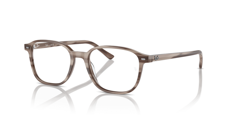 Ray-Ban LEONARD in Striped Grey / Clear (8360) - Alternate View