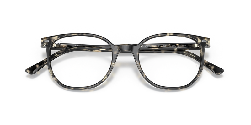 Ray-Ban ELLIOT in Grey Havana / Clear (8117) - Alternate View