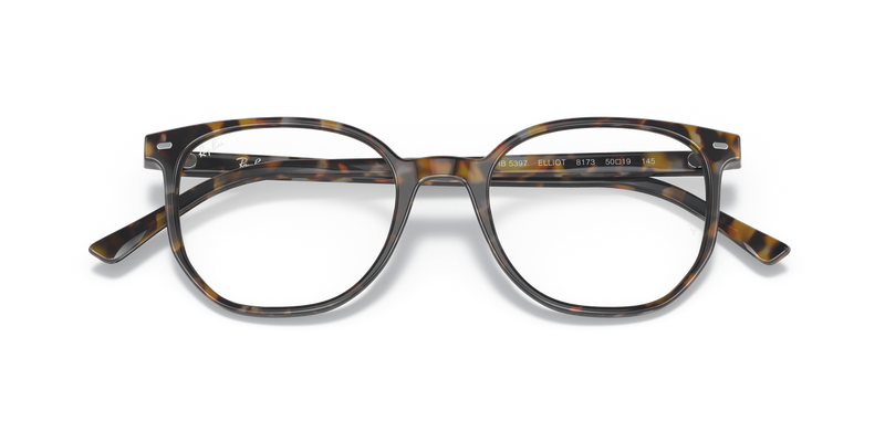 Ray-Ban ELLIOT in Brown Grey Havana / Clear (8173) - Alternate View