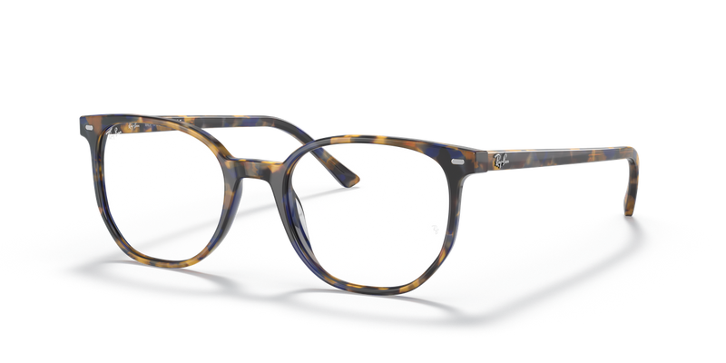 Ray-Ban ELLIOT in Yellow & Blue Havana / Clear (8174) - Alternate View