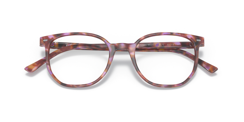 Ray-Ban ELLIOT in Brown & Violet Havana / Clear (8175) - Alternate View