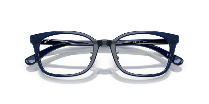 Ray-Ban RX5407D in Transparent Dark Blue - Alternate View