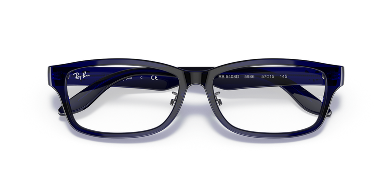 Ray-Ban RX5408D in Transparent Dark Blue - Alternate View