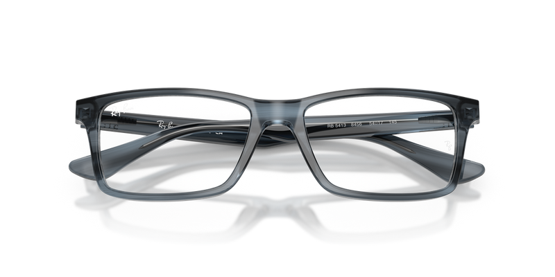 Ray-Ban RX5413 in Striped Blue - Side View