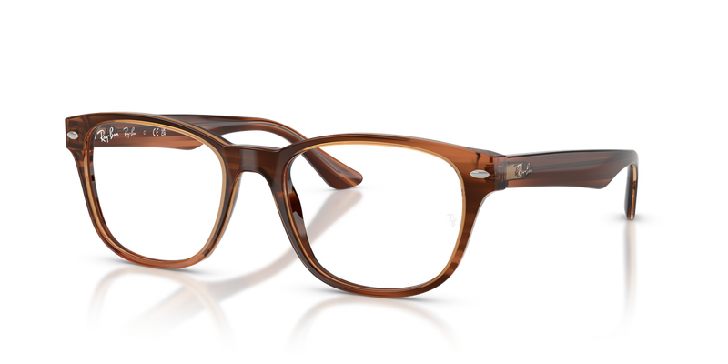 Ray-Ban RX5414 in Striped Brown - Front View