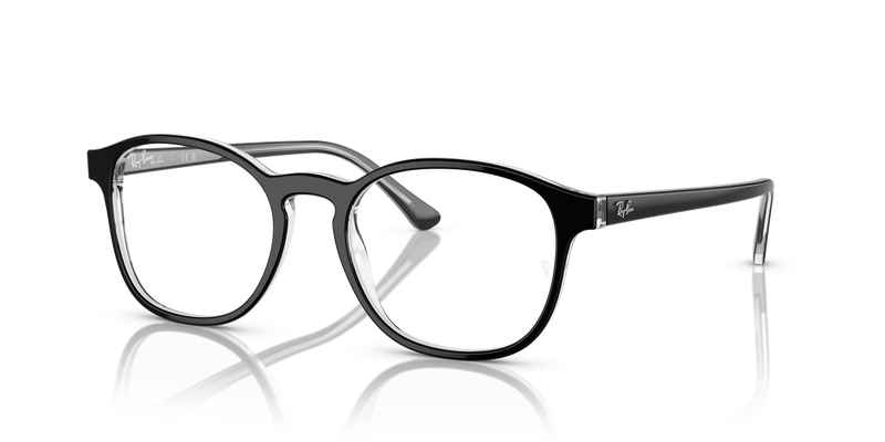 Ray-Ban RX5417 in Black On Transparent / Clear (2034) - Front View
