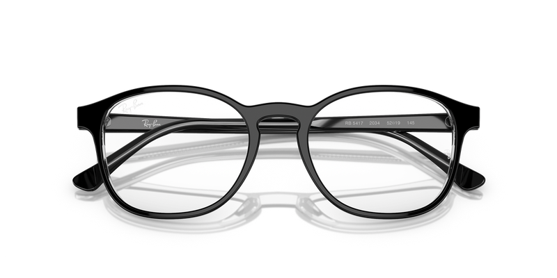 Ray-Ban RX5417 in Black On Transparent / Clear (2034) - Side View