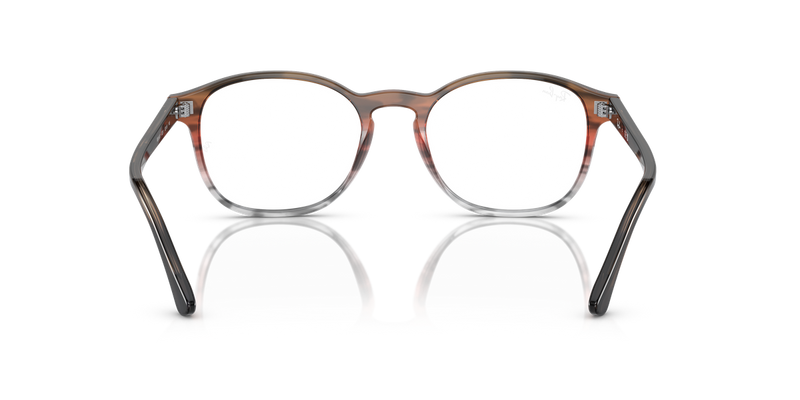 Ray-Ban RX5417 in Striped Brown & Red / Clear (8251) - Alternate View