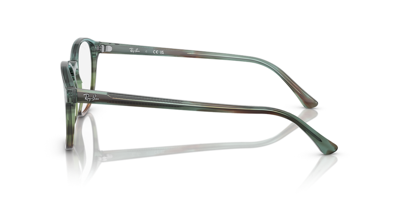 Ray-Ban RX5417 in Striped Blue & Green / Clear (8252) - Alternate View