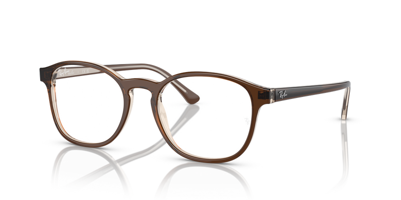 Ray-Ban RX5417 in Brown On Transparent Light Brown / Clear (8365) - Alternate View