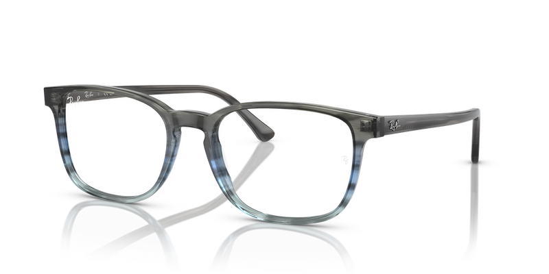 Ray-Ban RX5418 in Striped Grey & Blue - Alternate View