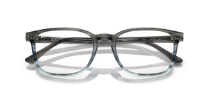 Striped Grey & Blue / Clear (8254)