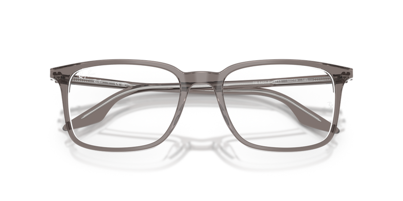 Ray-Ban RX5421F in Grey Transparent / Clear (8111) - Side View