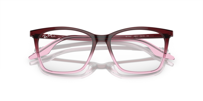 Ray-Ban RX5422 in Red & Pink / Clear (8311) - Alternate View