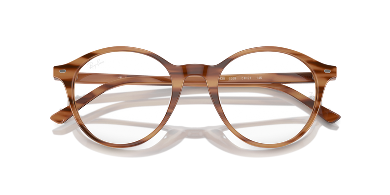 Ray-Ban BERNARD in Striped Brown / Clear (8359) - Alternate View