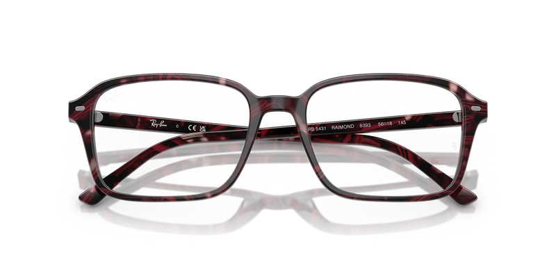 Ray-Ban RAIMOND in Transparent Fantasy Violet & Red / Clear (8393) - Alternate View