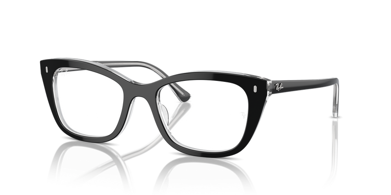 Ray-Ban RX5433 in Black On Transparent - Front View