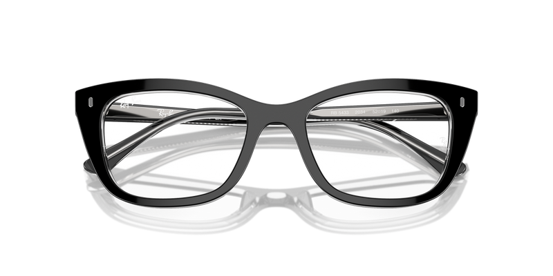 Ray-Ban RX5433 in Black On Transparent - Side View