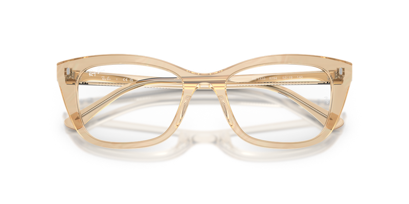 Ray-Ban RX5433 in Photo Waves Brown - Alternate View