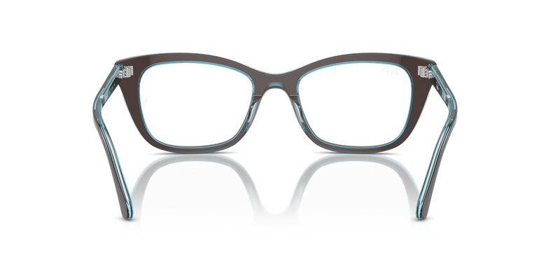 Ray-Ban RX5433 in Brown On Transparent Blue - Alternate View