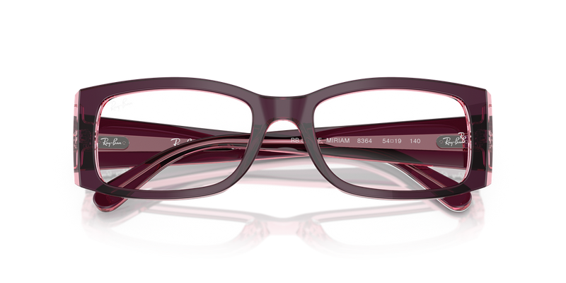 Ray-Ban MIRIAM in Violet On Transparent Pink - Side View
