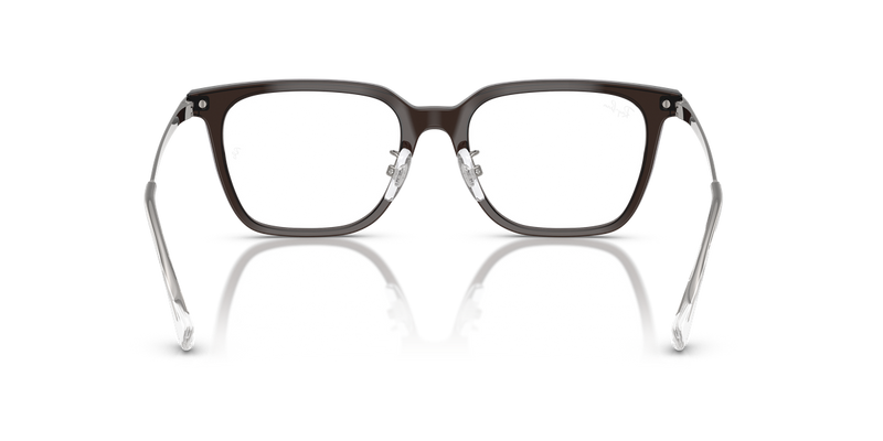 Ray-Ban RX5442D in Transparent Dark Brown - Temple Detail