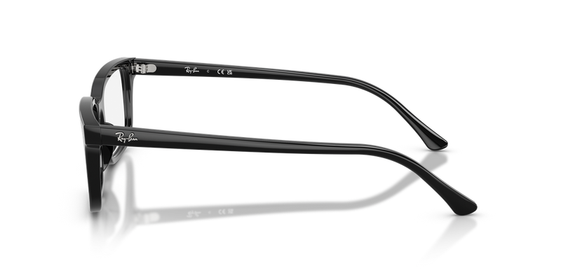 Ray-Ban RX5445F in Black / Clear (2000) - Back View