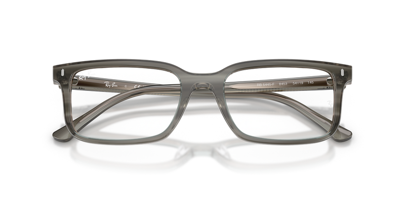 Ray-Ban RX5445F in Striped Grey / Clear (8453) - Alternate View